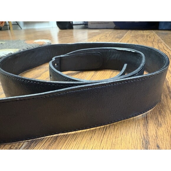 Vintage Coach Glove Tanned Black Cowhide 6301 Leather Belt 40” Gold Buckle - Picture 7 of 7